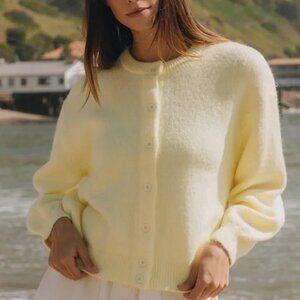Daily Drills Button Up Sweater in Lemon (Size M/L) - BRAND NEW WITH TAGS!